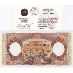 10000 LIRE REPUBBLICHE MARINARE 26 AGOSTO 1958  SPL